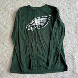NFL Dark Green Long Sleeve Shirt with Eagle Graphic